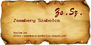 Zsembery Szabolcs névjegykártya